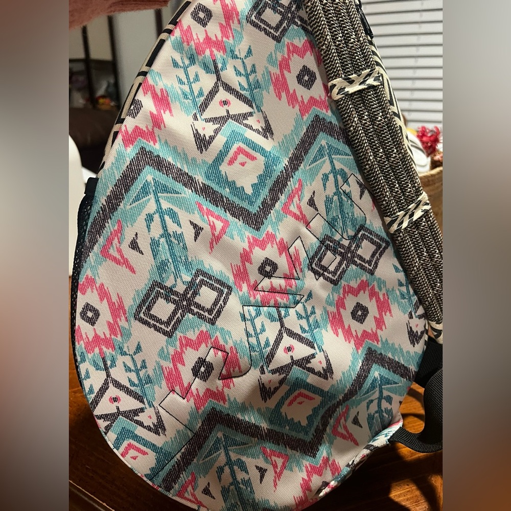 KAVU Rope Sling Bag Aztec Southwestern Geometric Print Crossbody Backpack NWOT - Picture 7 of 16